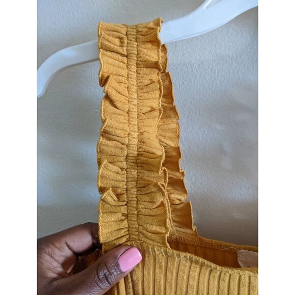 Francesca's Collections Mustard Mini Dress - Picture 6 of 10